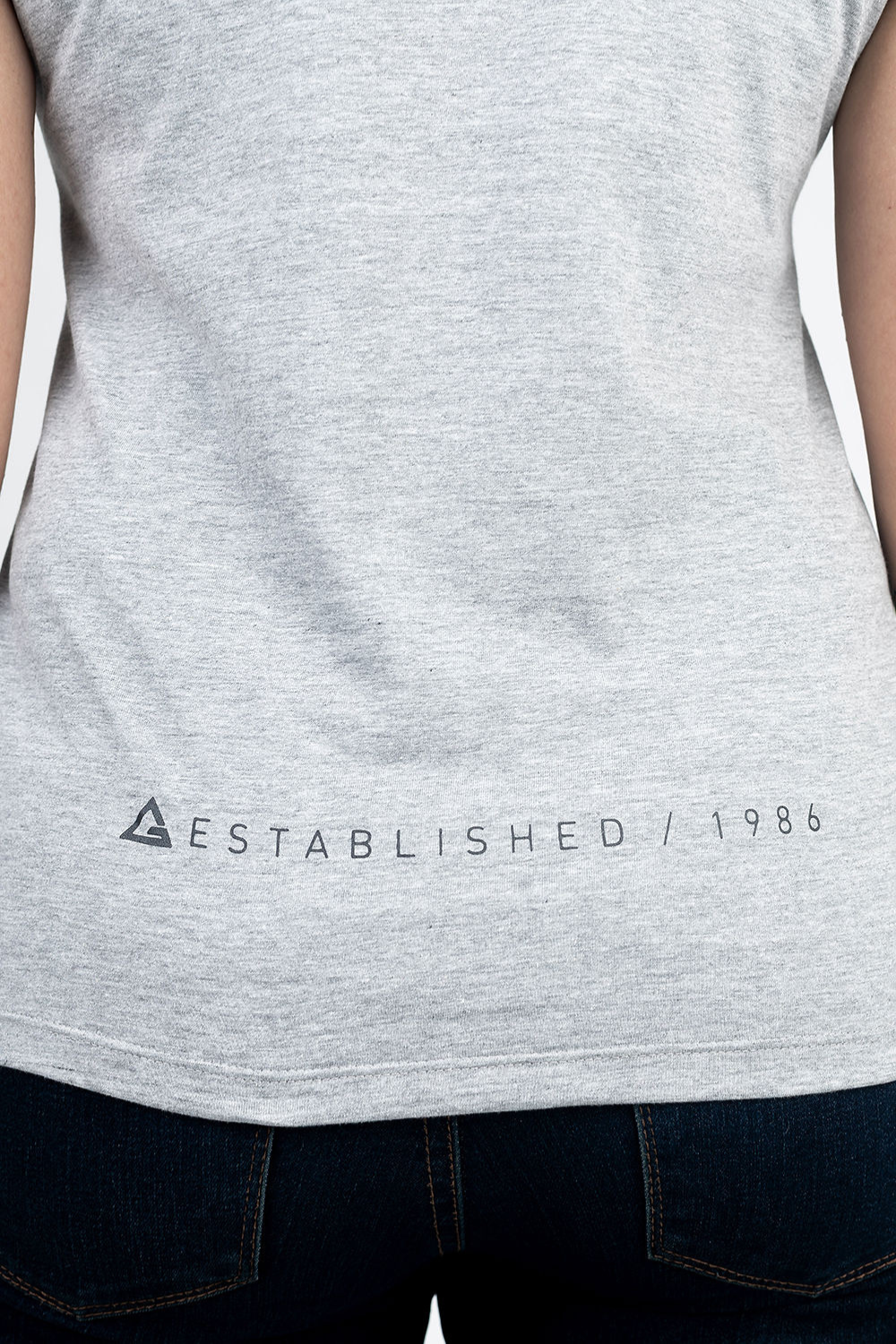 Camiseta Feminina Colorblock - Cinza