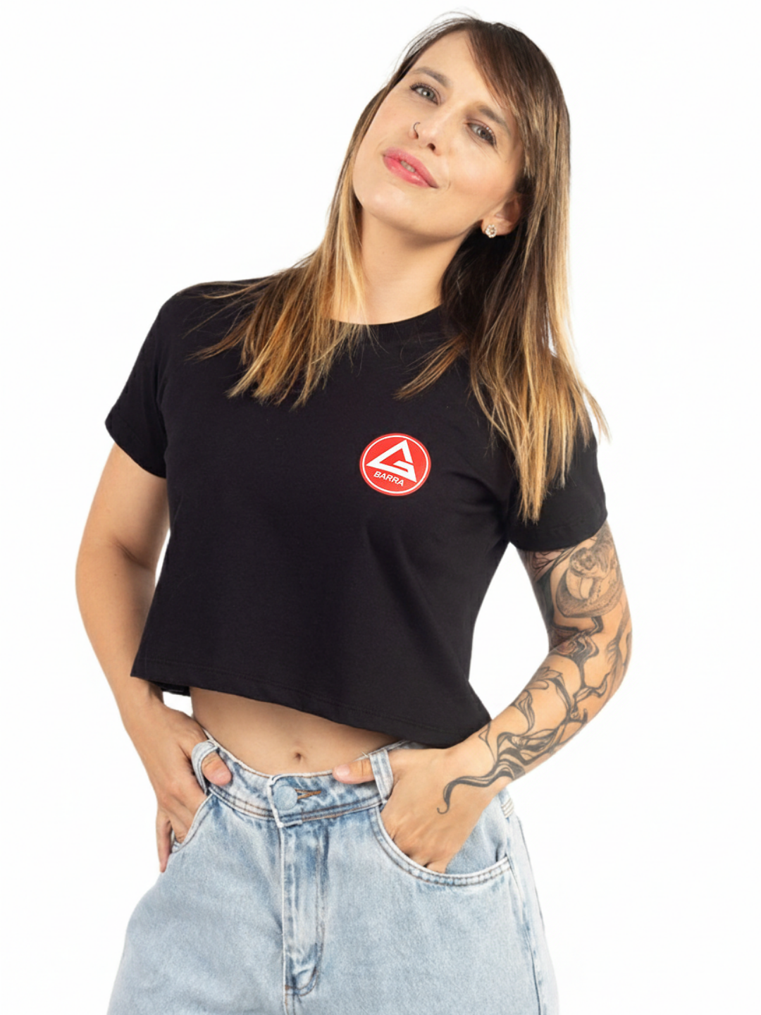Cropped Red Shield Elite - Preta