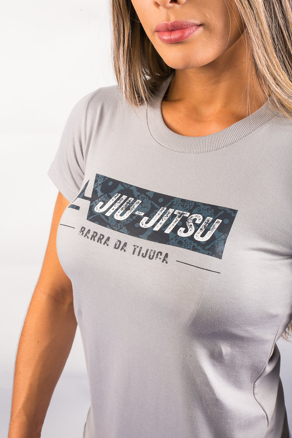 Camiseta Barra da Tijuca Feminina - Cinza Claro