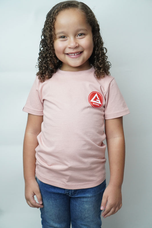 Camiseta Infantil Red Shield BJJ- Rosa