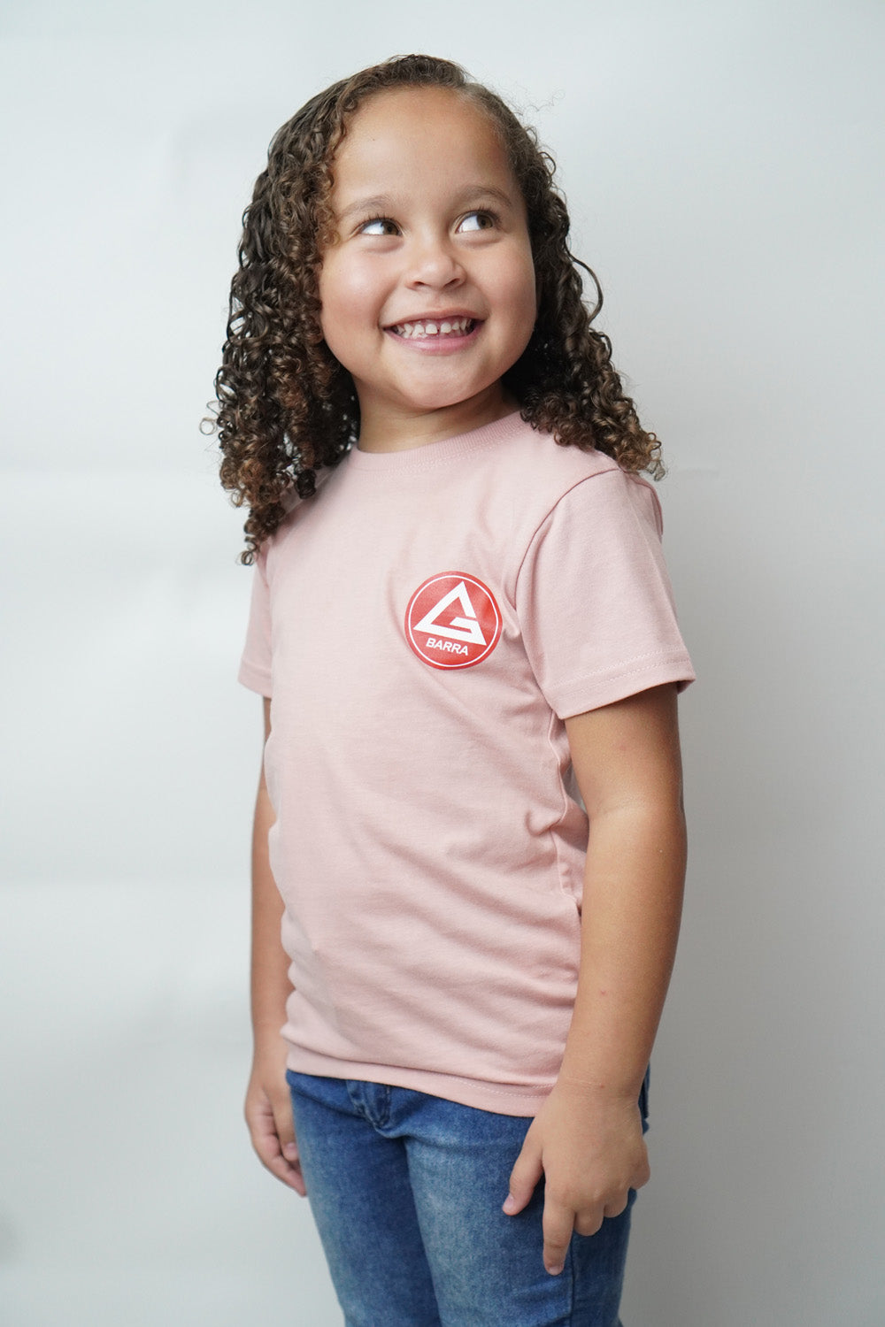 Camiseta Infantil Red Shield BJJ- Rosa