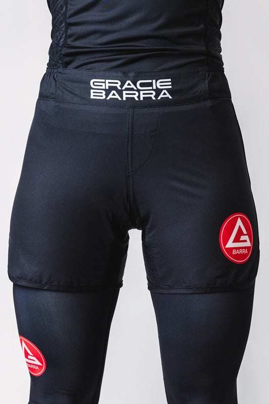 Short Feminino No Gi sem Velcro GB Essentials - Preto
