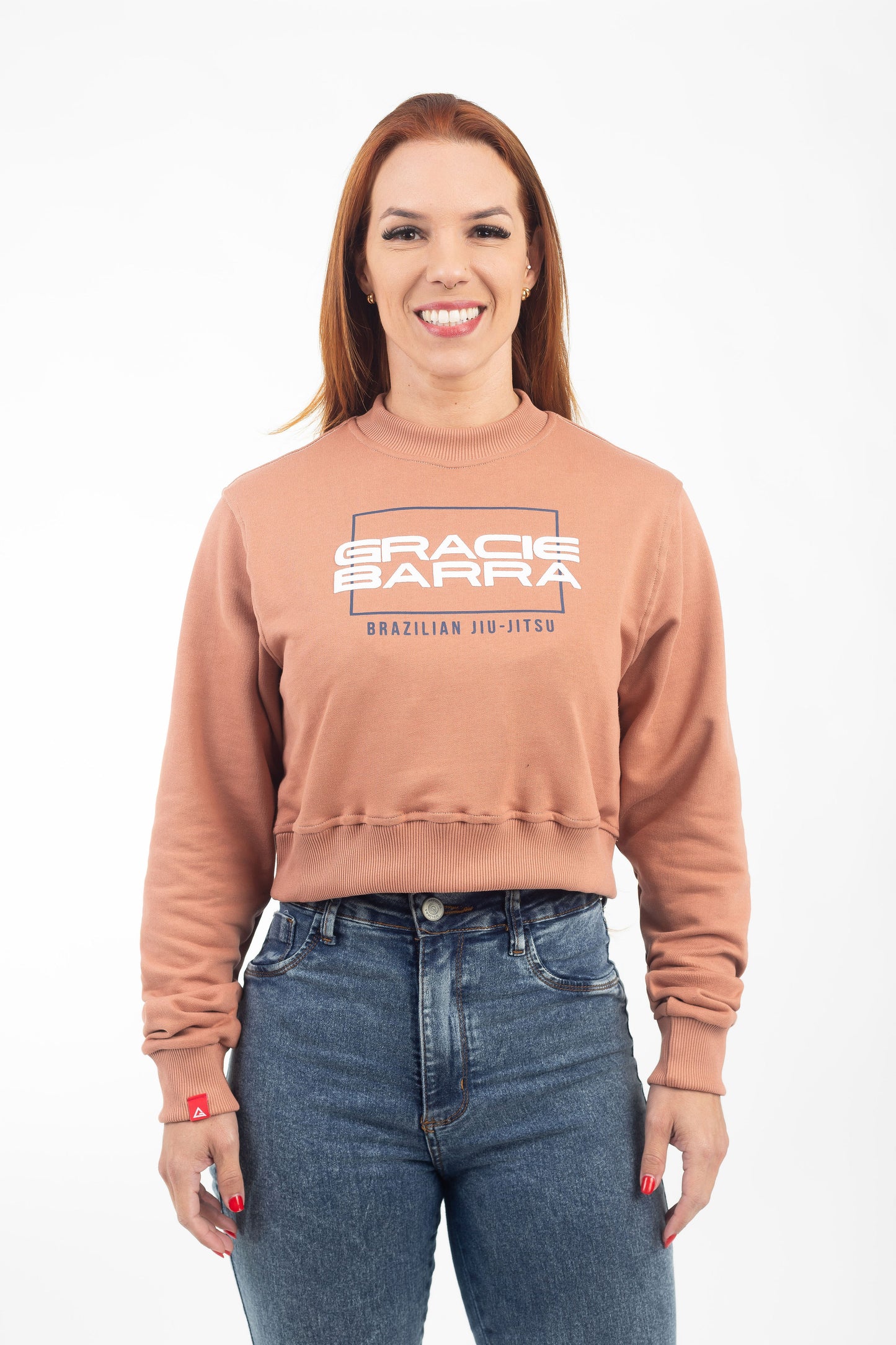 Casaco Cropped Feminino GB Stacked - Marrom Claro