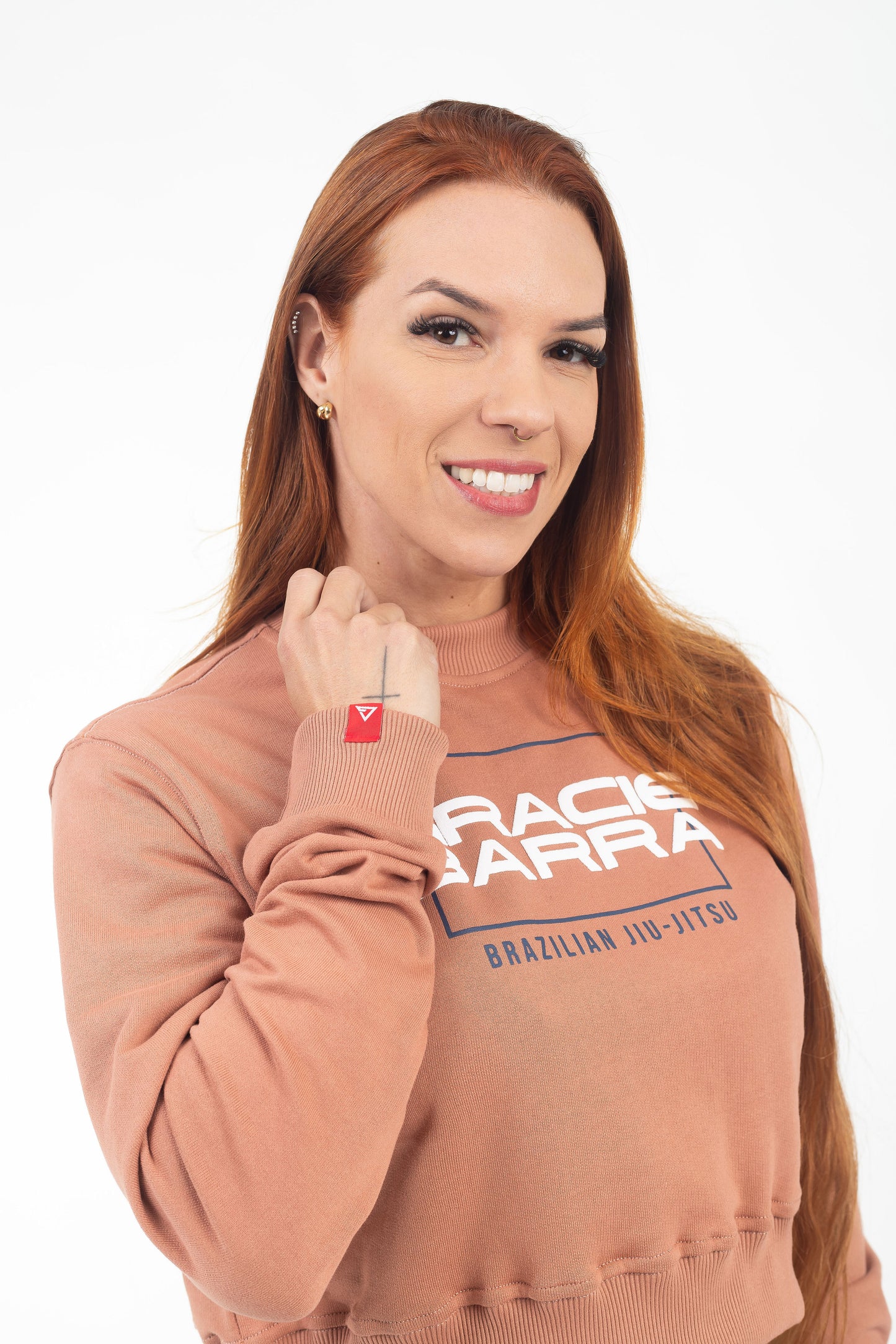 Casaco Cropped Feminino GB Stacked - Marrom Claro